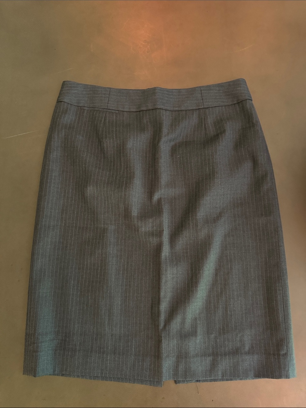 J. Crew Charcoal Pinstripe Pencil Skirt